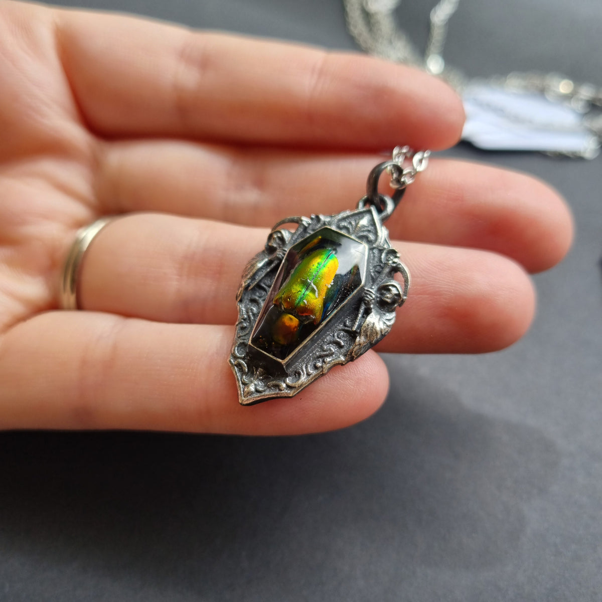 Sagra longicollis Beetle Pendant