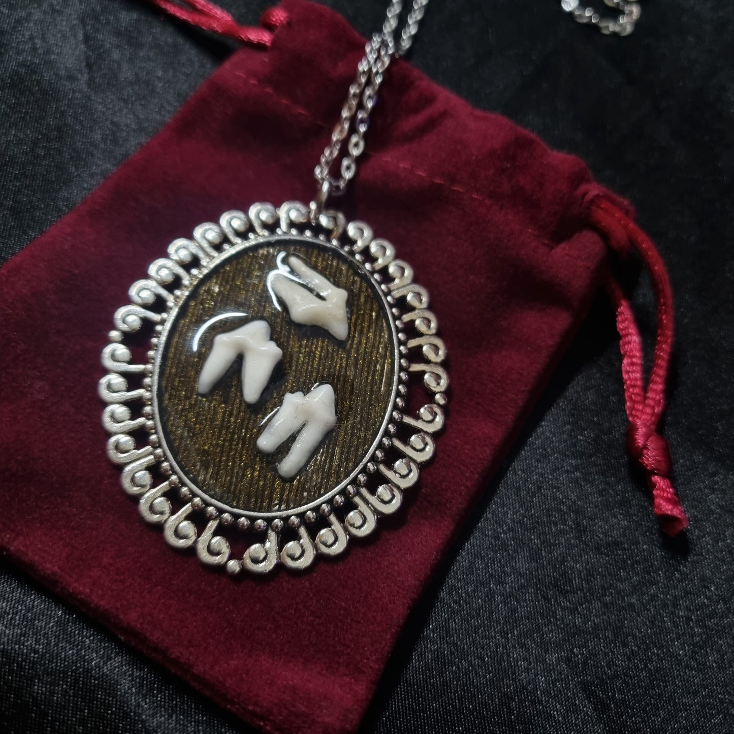 Fox Teeth Pendant Necklace