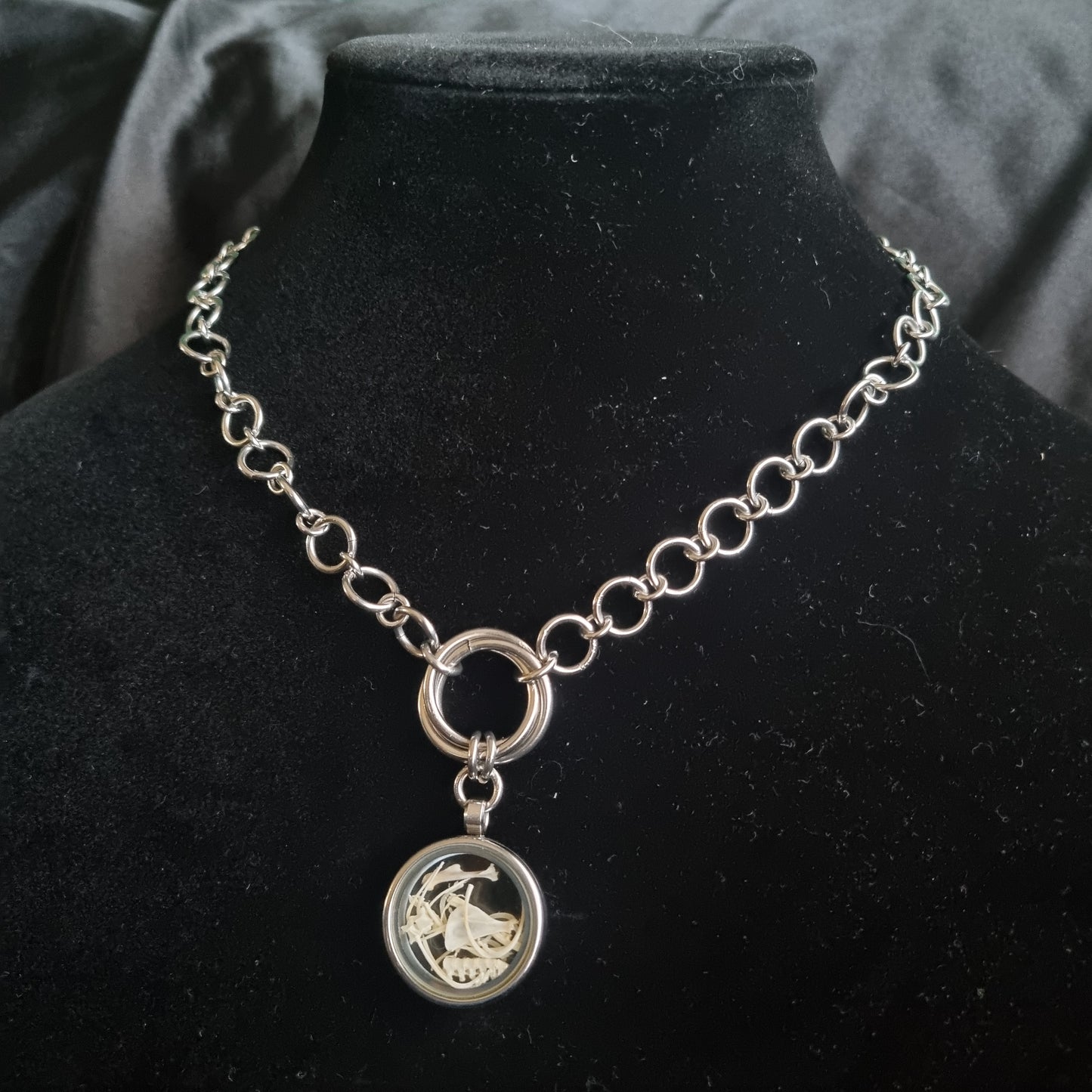 Mouse Bone Necklace | Handmade | Stainless Steel