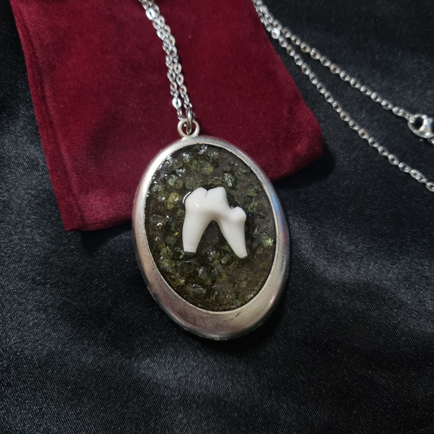 Fox Tooth & Crystal Necklace