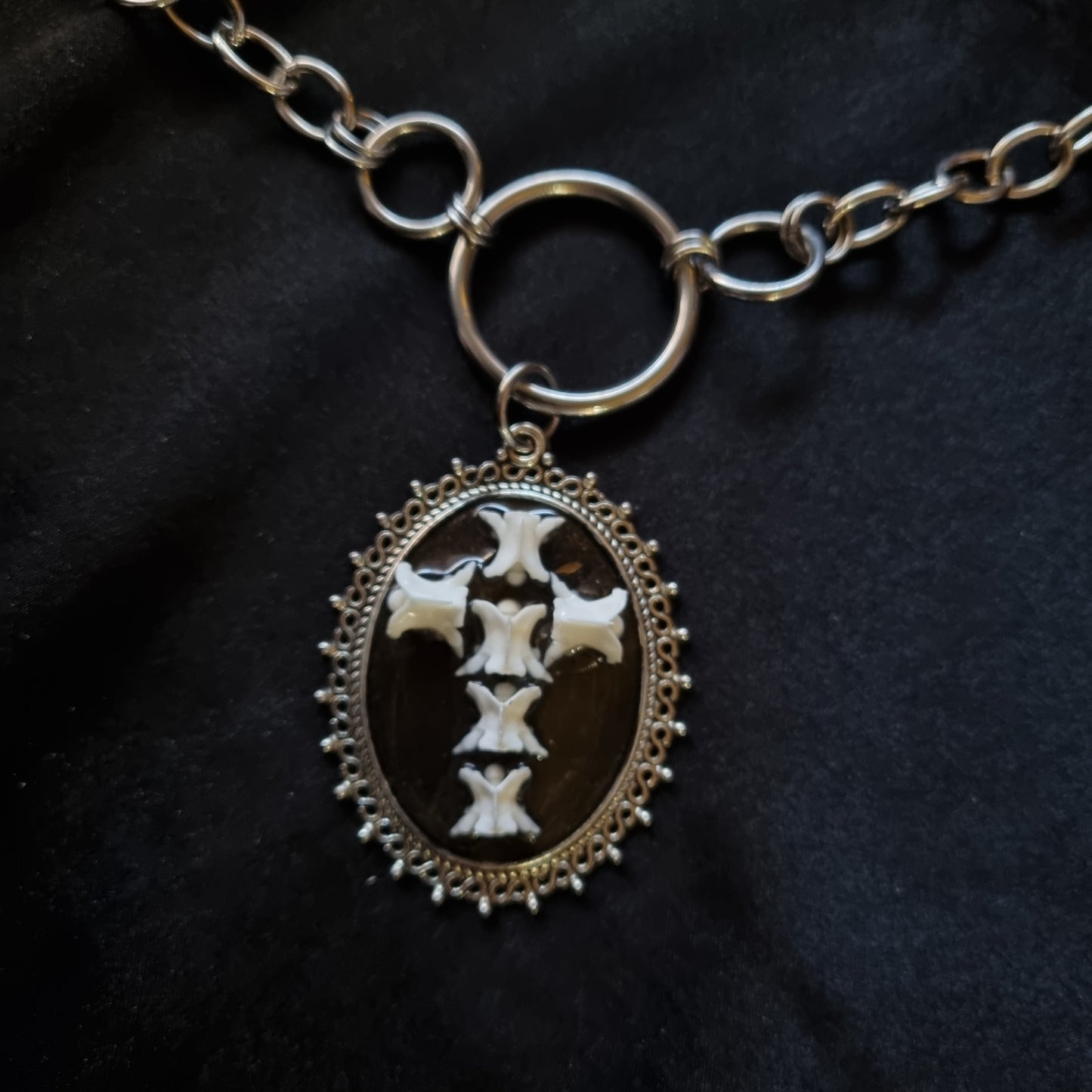 Snake Vertebrae Cross Choker