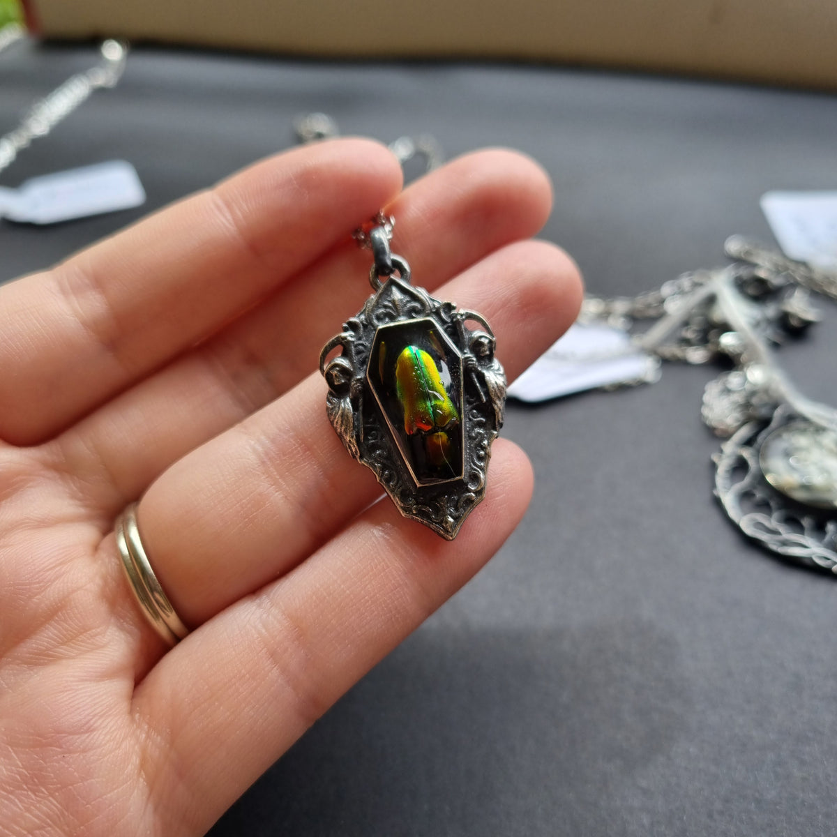 Sagra longicollis Beetle Pendant