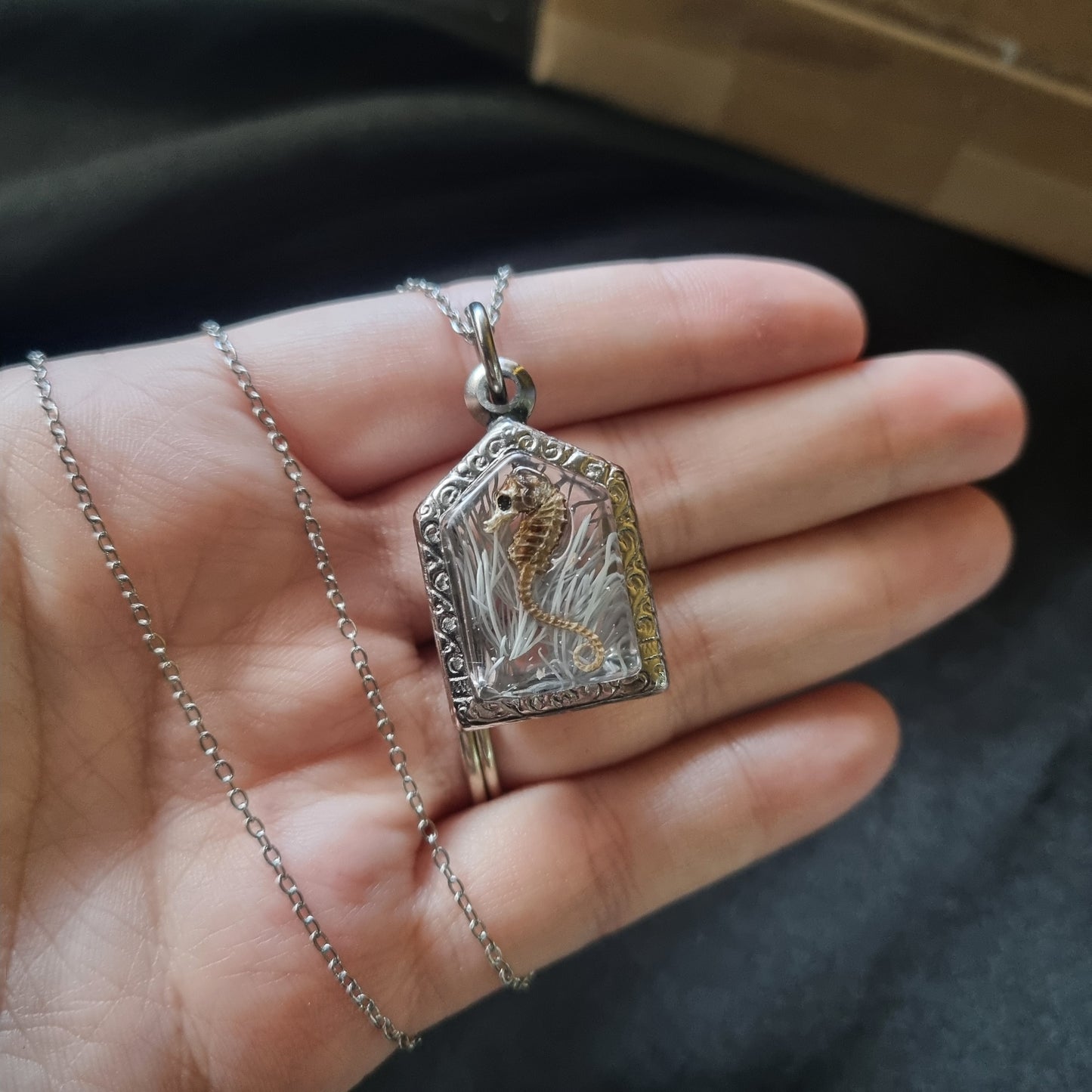 Real Seahorse Pendant