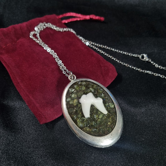 Fox Tooth & Crystal Necklace