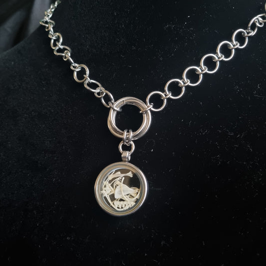 Mouse Bone Necklace | Handmade | Stainless Steel