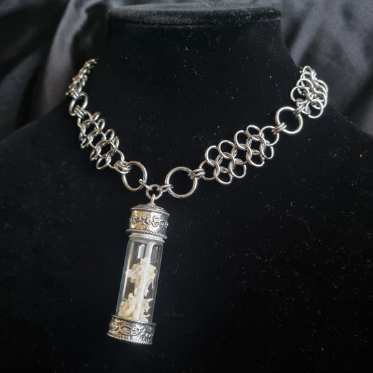 Chainmaille Bird Vertebrae Necklace