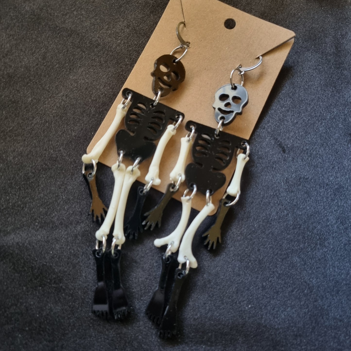 Spooky Scary Skeleton Earrings